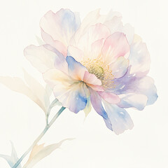 Delicately Elegant Watercolor Floral Masterpiece - 777965243