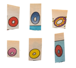 Ransom comics font type O from printout comics, HQ, cutout, collage element for graphic design, png isolated on transparent background	