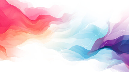 Fototapeta na wymiar Abstract colorful waves. color on white and transparent background