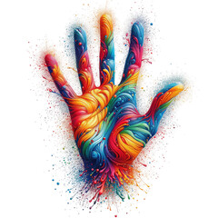 Isolated Hand on a Clear PNG Canvas, Generative AI - obrazy, fototapety, plakaty