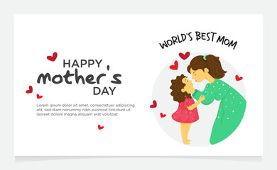happy Mothers day landing page template, poster template, web banner