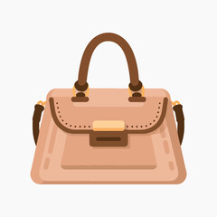 vector female stylish cartoon illustration handbag