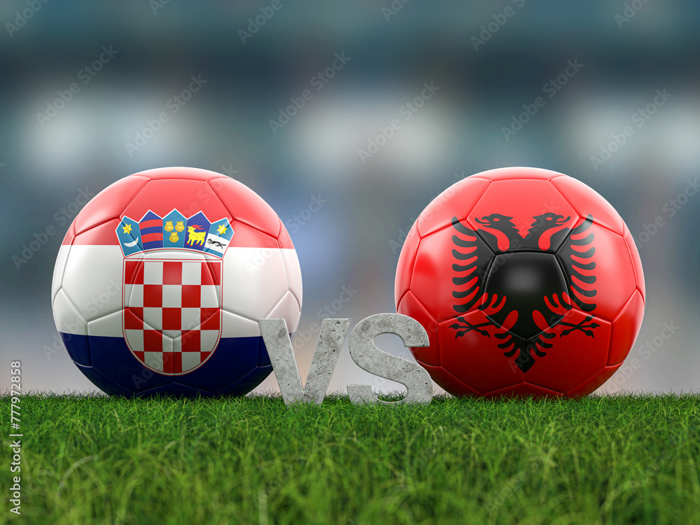 Sticker football euro cup group b croatia vs albania