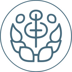 Obraz premium Healthcare and Medical element icons Concept Line art vector design. AI generative.