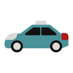 Taxi icon in flat color fill style