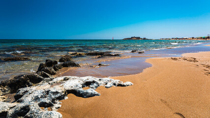 Fototapeta na wymiar summer day at the beach in Sicily