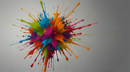 Colorful golf ball splat graphic on white background.generative.ai - obrazy, fototapety, plakaty