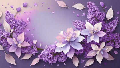 Orchid Oasis: 3D Lilac Blossom Background
