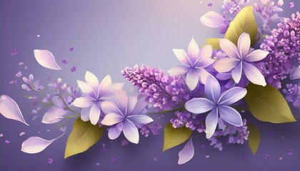 Amethyst Blooms: 3D Lilac Flower Garden