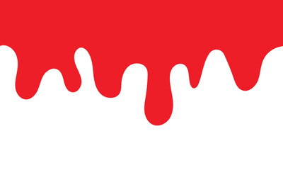 The paint is dripping. Vector illustration on transparent background. black paint is editable.