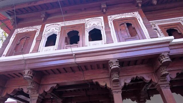 27 February 2024, Indore, India, Gopal Mandir, Oldest Radha Krishna Temple in Indore, This temple was constructed by Holkar Rulers of Indore during the rule of Krishna Bai Holkar near Rajabada.