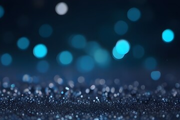 Abstract bright glitter blue background out of focus.3 d render. Generative AI