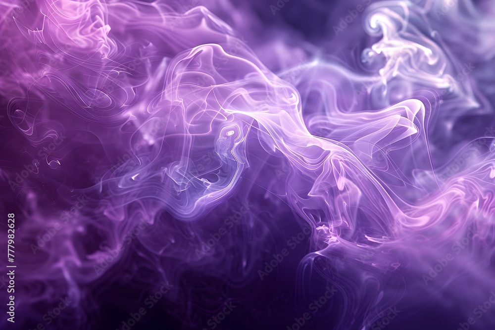 Wall mural abstract purple smoke