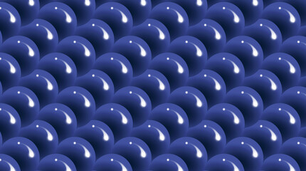Obraz premium continuous background with shiny blue balls. geometric blue texture with glamor circles 