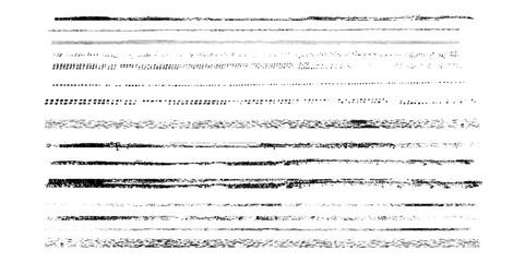Vector brush strokes. Set of grunge edges. Grunge borders. Grunge lined vector texture.  Hand drawn grunge strokes. Scribble marker borders, sketch underlines. Set of black strokes. 