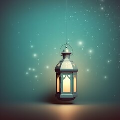 Eid mubarak and ramadan kareem greetings with islamic lantern and mosque. Eid al fitr background