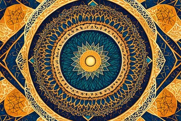 Modern Eid al-Adha: Abstract Geometric Patterns, Vibrant Color Palette, and Fusion of Tradition and Modernity