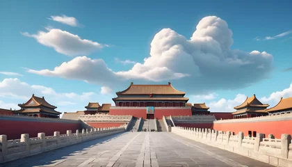 Rolgordijnen The Forbidden City is a Chinese imperial palace complex located in the city of Beijing, China. Generative AI © Photo Wall