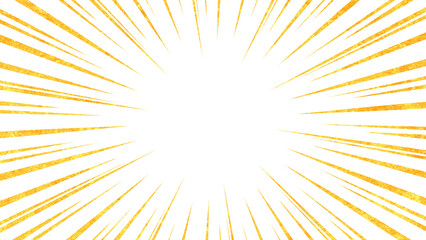 金色風の集中線のイラスト素材