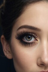Imperfect eyelashes add uniqueness to the look.
