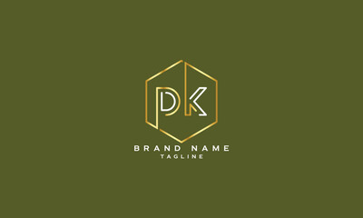PK, KP, Abstract initial monogram letter alphabet logo design - obrazy, fototapety, plakaty