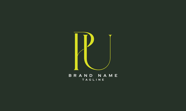 PHU, PUH, HPU, HUP, UHP, UPH, PU, UP, Abstract initial monogram letter alphabet logo design