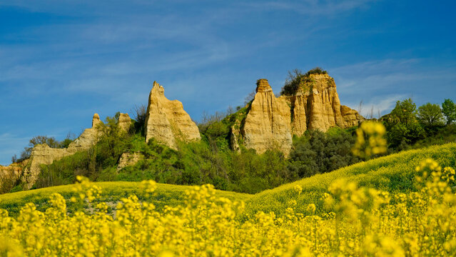 Paesaggio delle Balze del Valdarno,T oscana, Provincia di Arezzo, Italia