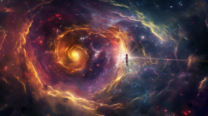 Obraz premium Nirvana_the_vast_universe_with_many_dimensions