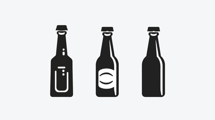 Bottle icon or logo isolated sign symbol vector illustration