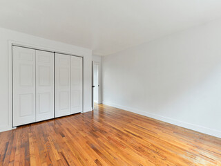 Modern residential empty bedroom interior