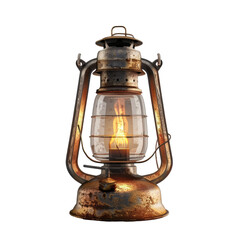 Kerosene lamp isolated on transparent background