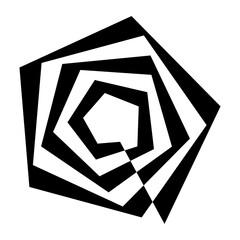 segmented abstract geometric spiral - 777998059