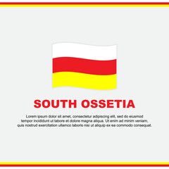 South Ossetia Flag Background Design Template. South Ossetia Independence Day Banner Social Media Post. South Ossetia Design