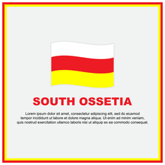 South Ossetia Flag Background Design Template. South Ossetia Independence Day Banner Social Media Post. South Ossetia Banner