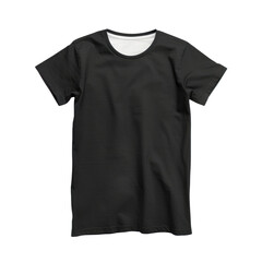 A black t-shirt with a white collar and chest