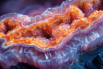 Exploring Macro Minerals: Geode Crystals - Generative AI