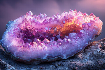 Exploring Macro Minerals: Geode Crystals - Generative AI