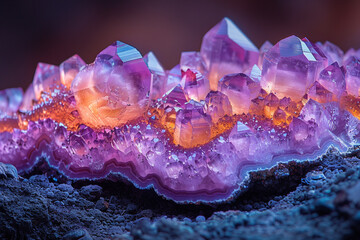 Exploring Macro Minerals: Geode Crystals - Generative AI
