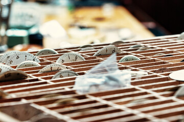 Varied dials rest, marking time's diverse narrative