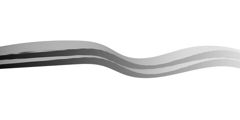 Abstract modern vector wave background. Curved gay or white and black vector illustration. Wavy lines.	