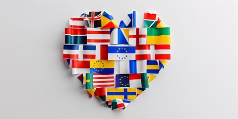 Heart of Europe Flags Composition