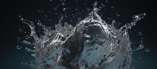 water splash waves, clear, fresh, aqua 140 - obrazy, fototapety, plakaty