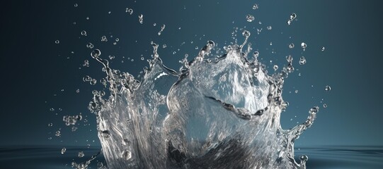 water splash waves, clear, fresh, aqua 139 - obrazy, fototapety, plakaty