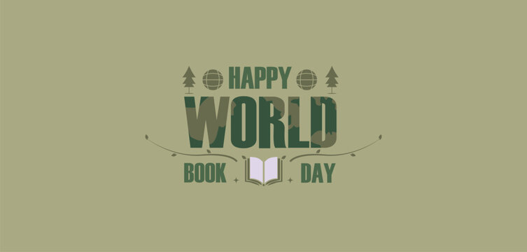 Illustration of a Happy World Book Day