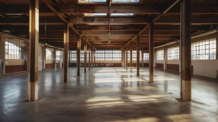 Fotobehang internal part of a creative and bright warehouse © Oleksandr