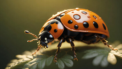 Close-up view of a ladybug