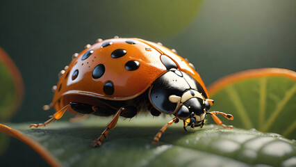 Close-up view of a ladybug