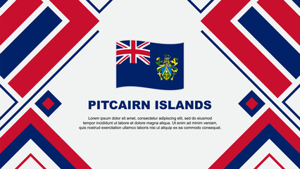 Pitcairn Islands Flag Abstract Background Design Template. Pitcairn Islands Independence Day Banner Wallpaper Vector Illustration. Pitcairn Islands Flag