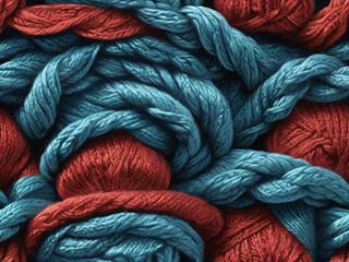 Close up Knitting rope