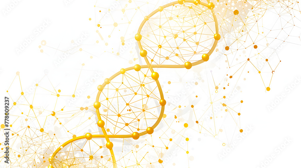 Aufkleber vector yellow and white background with digital network connection dots